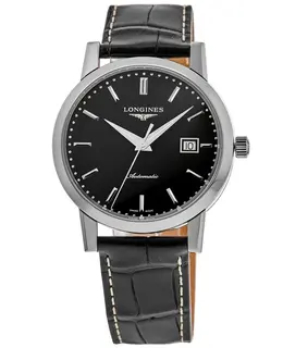 Longines The Longines 1832 Classic Automatic Black Dial Leather Strap Men's Watch l4.825.4.52.0