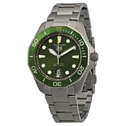 Pre-owned Tag Heuer Aquaracer Green Dial Mens Watch wbp208b.bf0631