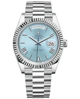 Rolex Day-Date 40 M228236-0012 Platinum Ice Blue Dial Men's Watch