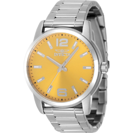 Invicta Celestial Quartz Yellow Dial Mens Watch, Model: 48493