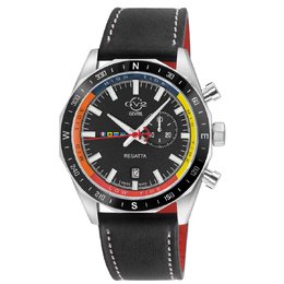 Gevril Regatta Quartz Black Dial Mens Watch 42700 GV2