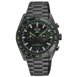 Gevril Freccia Chronograph Quartz Black Dial Mens Watch 42903b