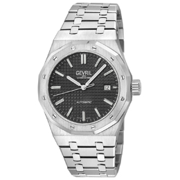 Gevril Gotham Automatic Black Dial Mens Watch 49400b