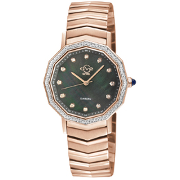 GV2 by Gevril Spello Ii Diamond Mother of Pearl Dial Ladies Watch 14518B