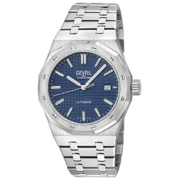 Gevril Gotham Automatic Blue Dial Mens Watch, Model No. 49401B