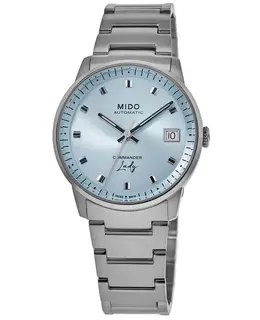 Mido Commander Automatic Blue Dial Stainless Steel Women's Watch - Model m021.207.11.041.00