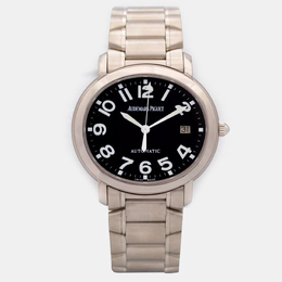 Audemars Piguet Black Stainless Steel Millenary 15049ST Automatic Men's Wristwatch 38 mm 1130414