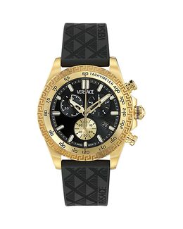 Часы мужские Chrono X, 44 мм Versace, черный 5246956 | black