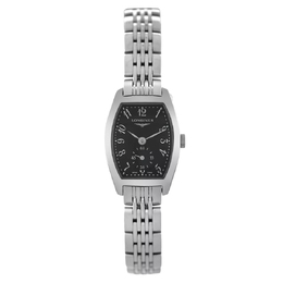 Pre-Owned Longines Evidenza Quartz L2.175.4.53.6 Black Dial