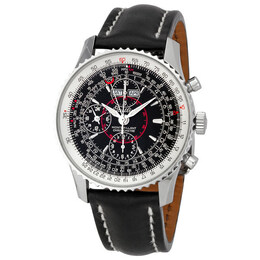 Pre-owned Breitling Montbrilliant GMT Chronograph Automatic Black Dial Mens Watch a2133012/b571