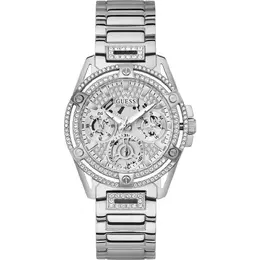 Guess Gray Stainless Steel Watch with Queen Feature - Quartz Analog Movement