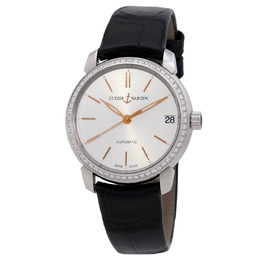 Ulysse Nardin Classico Automatic Diamond Silver Dial Ladies Watch 8103-116B-2/91