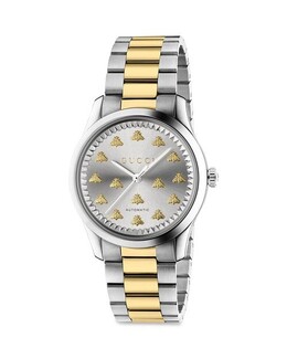 Часы G-Timeless Bee, 38 мм Gucci, цвет Silver 4462074 | silver/gold