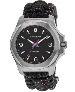 VICTORINOX I.N.O.X. V QUARTZ - Women's Watch with Black Dial & Nylon Strap (Model 241918)