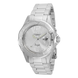 Invicta Angel Series Quartz Movement Silver Dial Stainless Steel Case Watch 36052