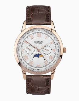 Мужские часы Armstrong 40 мм с фазами Луны коричневого цвета Sekonda 139596538 | brown