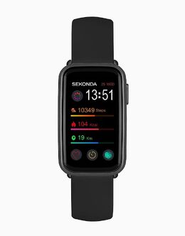Умные часы Track унисекс 26 мм черного цвета Sekonda 139596661 | black