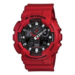 Часы Casio G-Shock Analog-Digital 'Red', красный ga-100b-4a | red