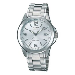 Часы Casio Waterproof Stainless Steel Strap Mens Silver Analog, цвет silver mtp-1215a-7a | silver