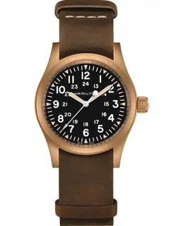 h69459530 Hamilton Khaki Field Men's Watch Black Dial 24HR Mechanical