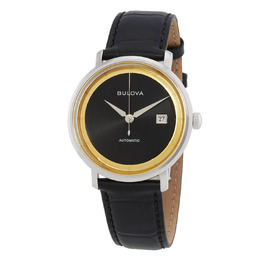 Bulova Rat Pack Automatic Black Dial Mens Watch 96b406