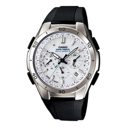 Часы Men's Casio Wave Ceptor Solar power Watch Stainless Steel Analog Mens, черный wvq-m410-7ajf | black