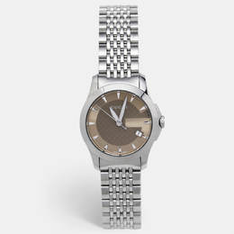 Gucci Brown Stainless Steel G-Timeless YA126503 Women's Wristwatch