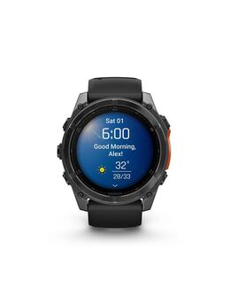 Fenix 8 51 мм, AMOLED, стекло, сланцево-серый стальной/черный, черный ремешок Часы / Фитнес-трекер Garmin 5308081 | gray