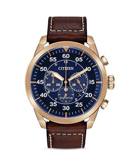 Часы мужские Avion Eco-Drive, 48 мм Citizen, коричневый 3403055 | brown