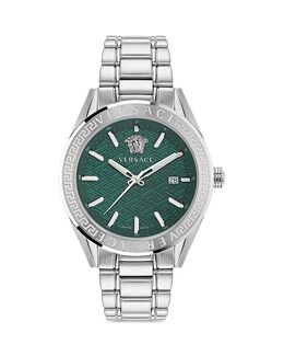 Часы V-Code, 42 мм Versace, серебряный 4732808 | silver