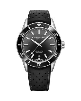 Часы Freelancer Diver с резиновым ремешком, 42,5 мм Raymond Weil, черный 5182665 | black