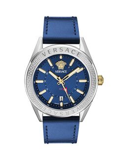 Часы V-Code GMT, 42 мм Versace, синий 5465141 | blue