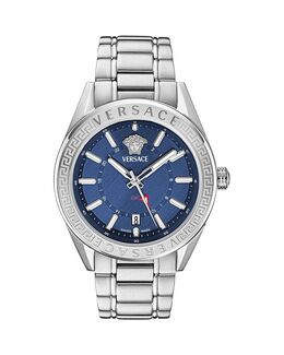 Часы V-Code GMT, 42 мм Versace, синий 5465144 | blue