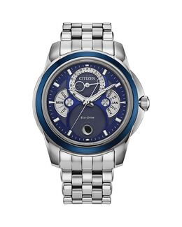 Часы-календарь Eco Drive Classic, 42 мм Citizen, синий 5486865 | blue