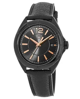 Tag Heuer Formula 1 Quartz Black Dial Rose Gold Plated Hands Women's Watch wbj1314.fc8230