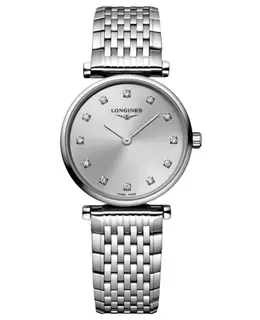 Longines La Grande Classique Quartz 24 mm Grey Diamond Dial Steel Women's Watch l4.209.4.70.c