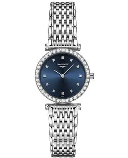 Longines La Grande Classique Quartz Blue Dial Diamond Stainless Steel Women's Watch l4.341.0.97.c