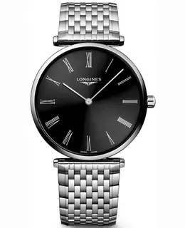 Longines La Grande Classique Quartz Black Dial Steel Women's Watch L4.866.4.51.C