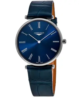 Longines La Grande Classique Quartz Blue Dial Leather Strap Women's Watch, Model L4.866.4.94.B