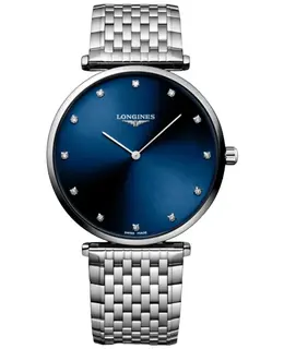 Longines La Grande Classique L4866 Quartz Blue Diamond Dial Steel Unisex Watch