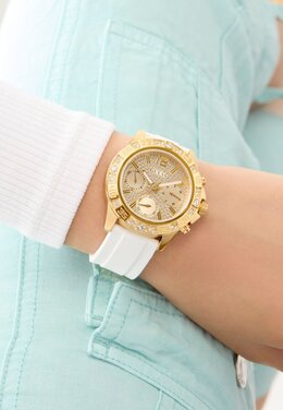 Часы с хронографом MAJESTY Guess, белый gu151m0xp-a11 | white