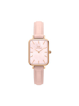 Часы Quadro Pressed DW00100508 Daniel Wellington, розовый quadro pressed dw00100508 | roségold