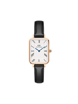Часы Quadro Roman Numerals Sheffield DW00100689 Daniel Wellington, черный quadro roman numerals sheffield dw00100689 | schwarz