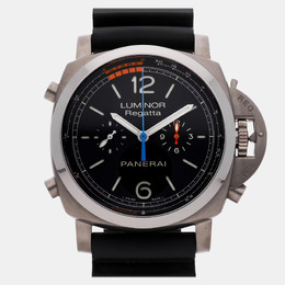 Panerai Luminor 1950 Regatta 3 Days Flyback Chronograph PAM526 Automatic Titanium Black Dial Men's Wristwatch 47mm 1135809