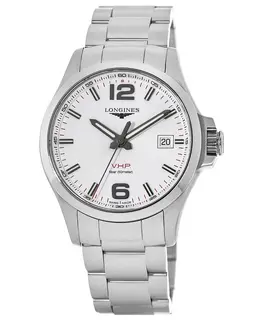Longines Conquest V.H.P. 43mm Silver Dial Steel Men's Watch l3.726.4.76.6