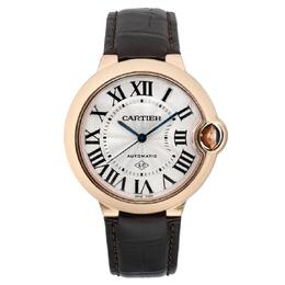 Pre-owned Cartier Ballon Bleu Mens Automatic Silver Dial Watch 3927