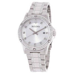 Bulova Quartz Diamond Crystal Mens Watch 96k114