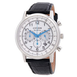 Citizen Eco-Drive Chronograph White Dial Mens Watch CA4630-02A