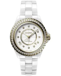 Chanel J12 Automatic Diamond White Dial Ceramic Women's Watch h9836