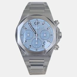 Girard-Perregaux Laureato Chronograph 81020-11-3370-1GM, Ice Blue Dial Stainless Steel Case and Bracelet, Automatic Movement, Men's Watch 41mm